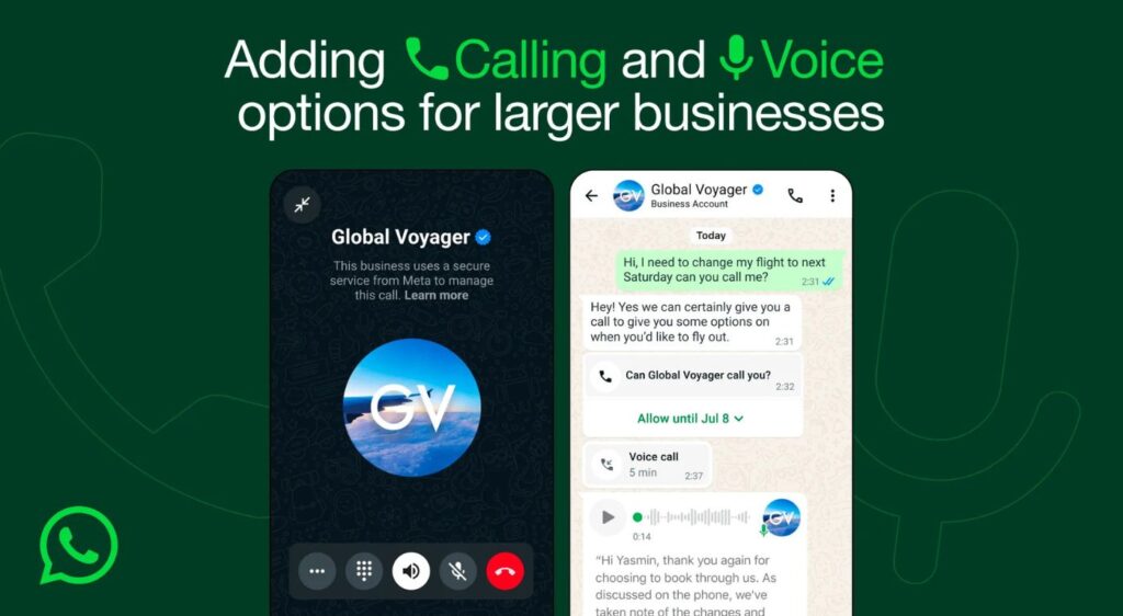 WhatsApp Business Calling and Voice Options - AI Gimmick