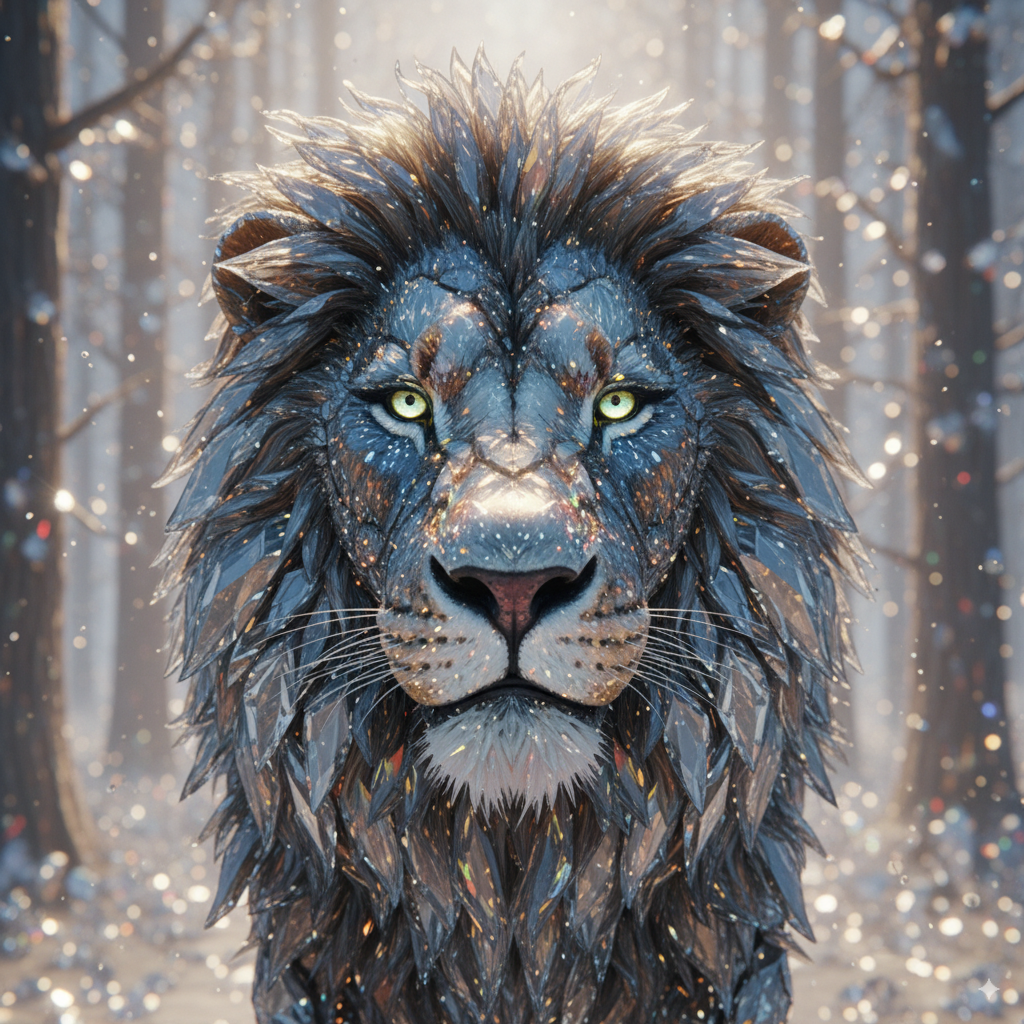 3. Diamond Body Lion Head Closeup